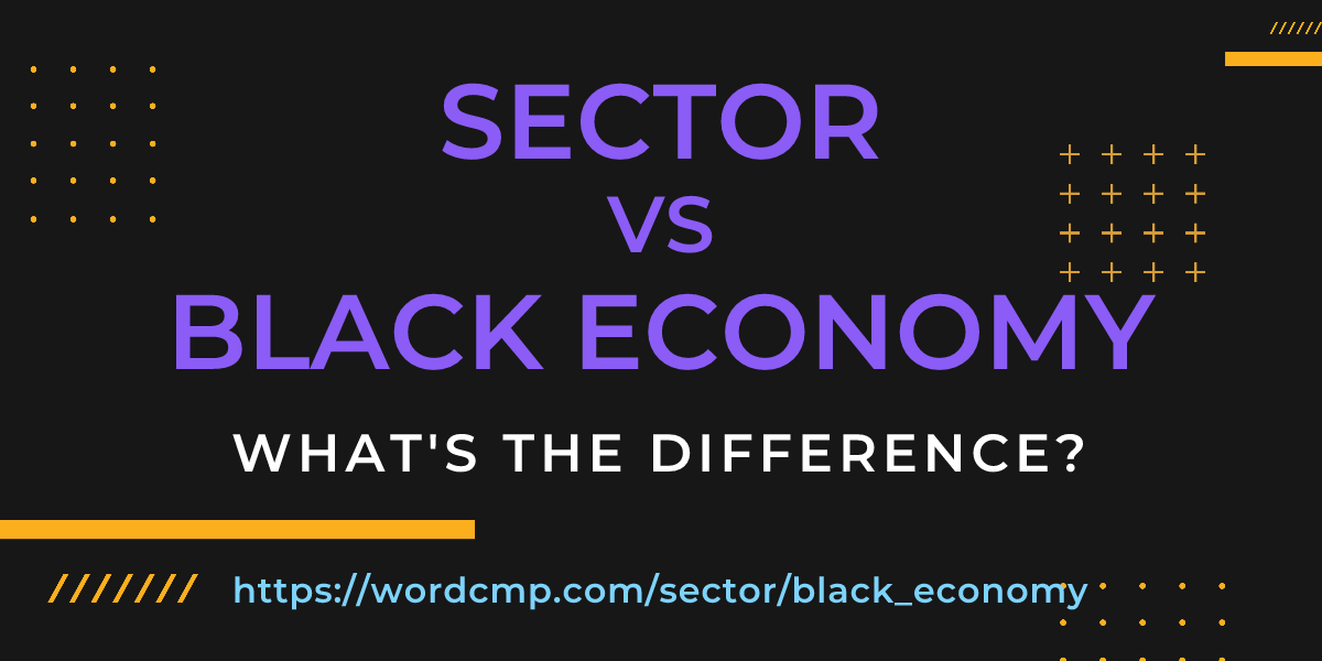 Difference between sector and black economy