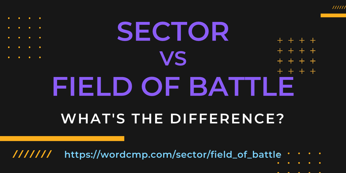 Difference between sector and field of battle