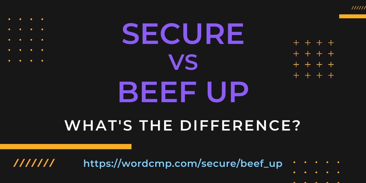 Difference between secure and beef up