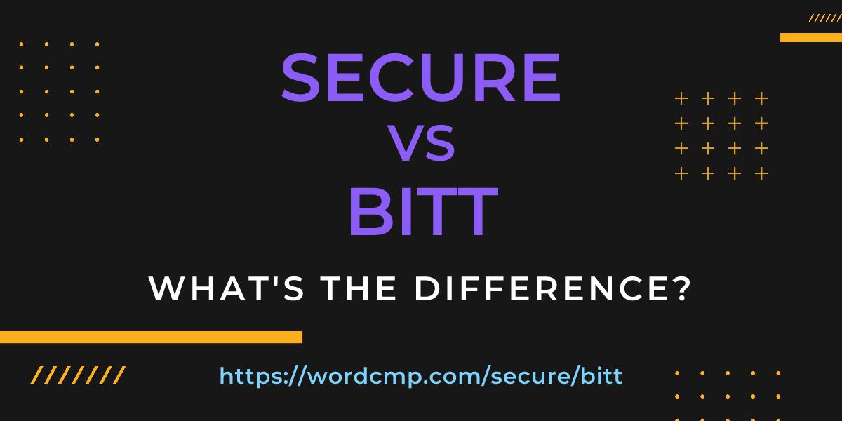 Difference between secure and bitt