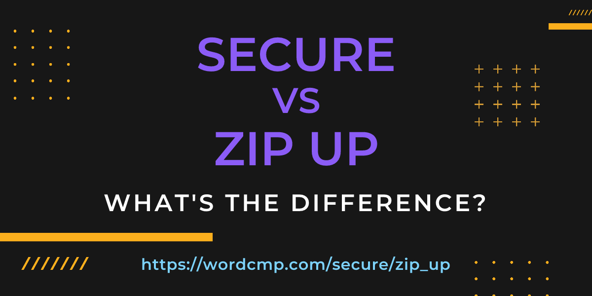 Difference between secure and zip up