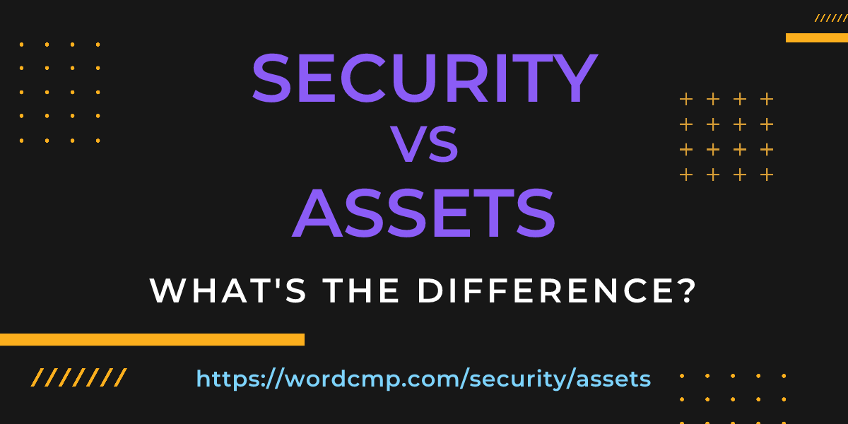 Difference between security and assets