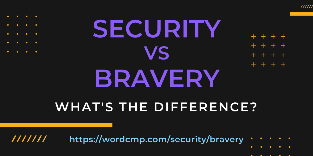 Difference between security and bravery