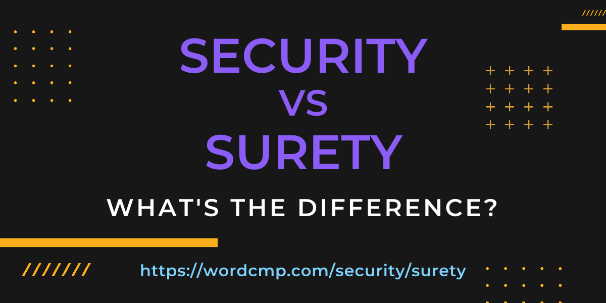 Difference between security and surety