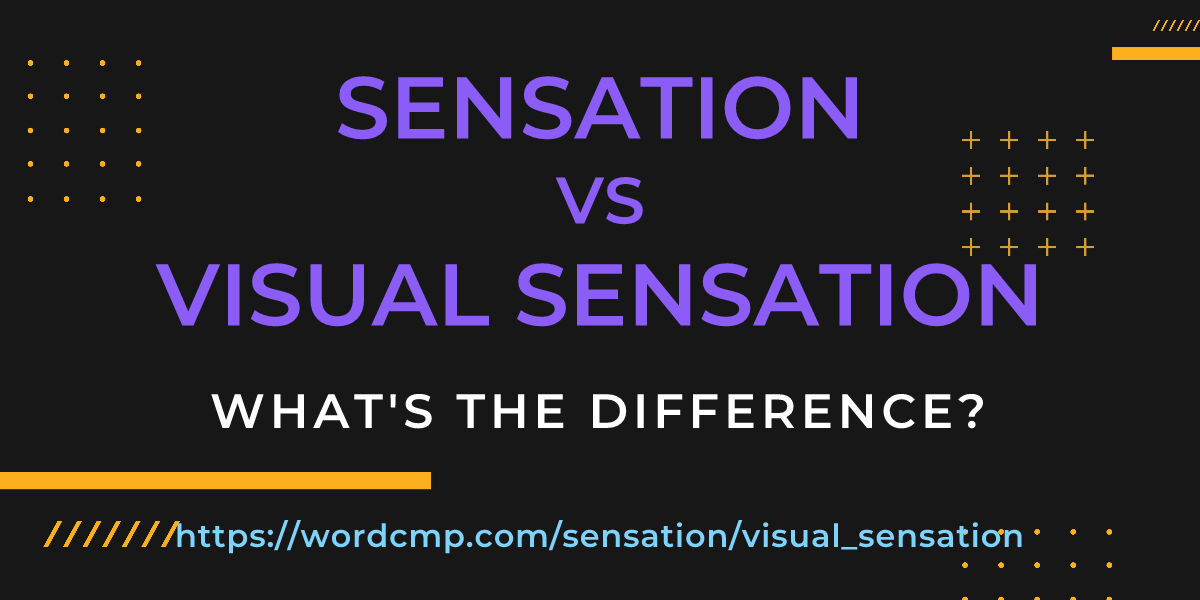 Difference between sensation and visual sensation