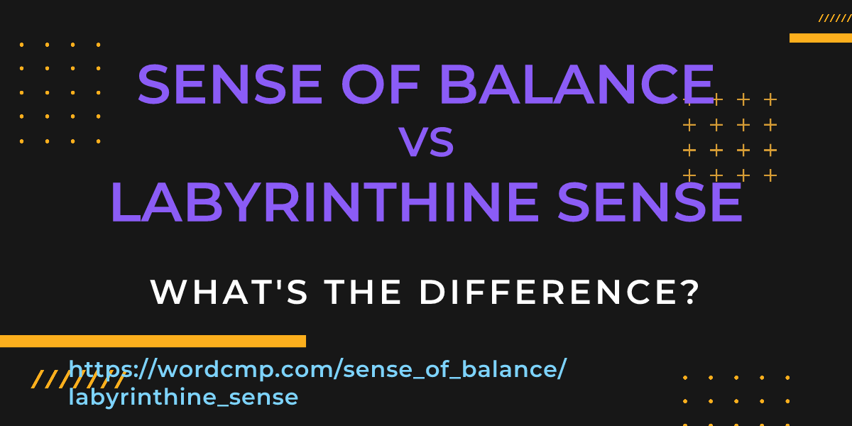 Difference between sense of balance and labyrinthine sense