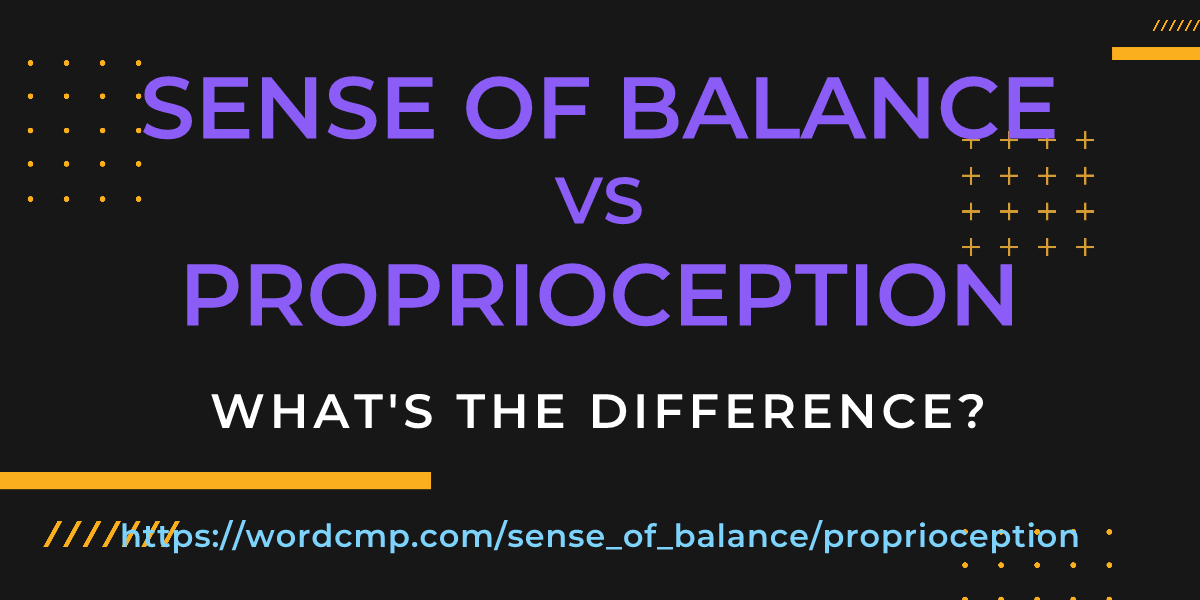 Difference between sense of balance and proprioception