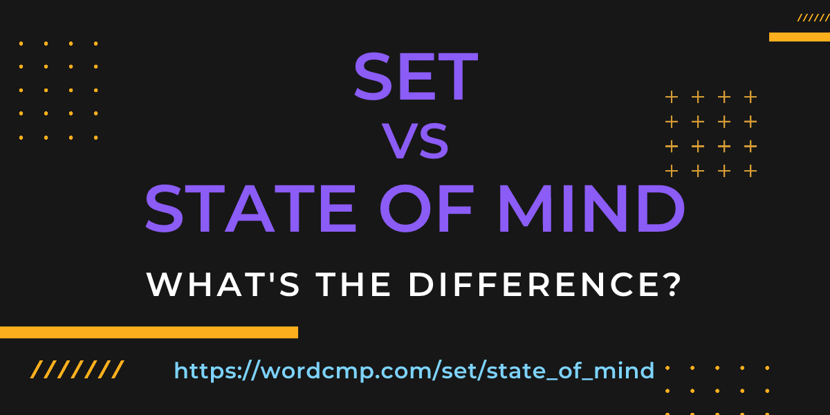 Difference between set and state of mind