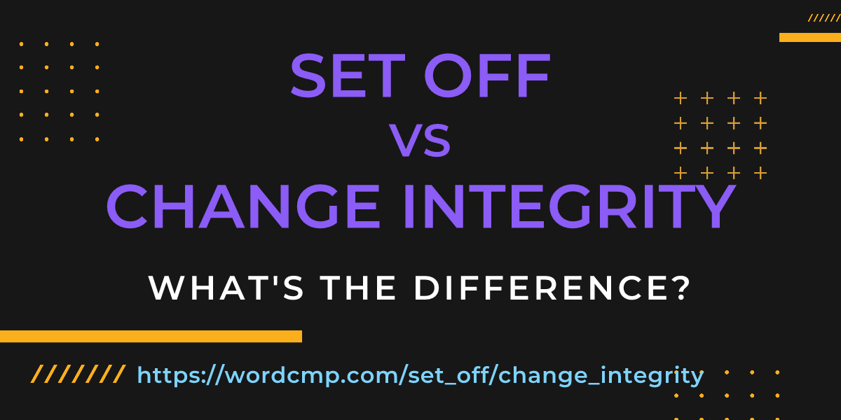Difference between set off and change integrity