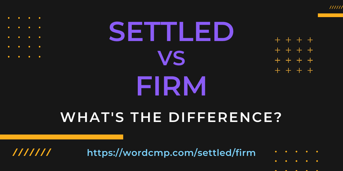 Difference between settled and firm