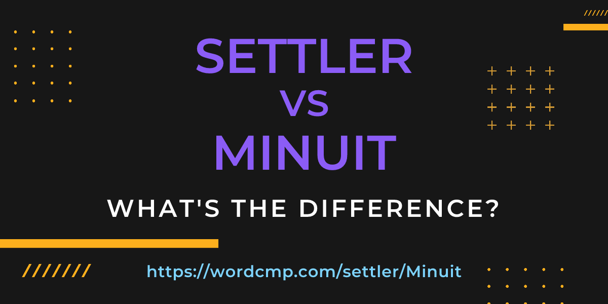 Difference between settler and Minuit