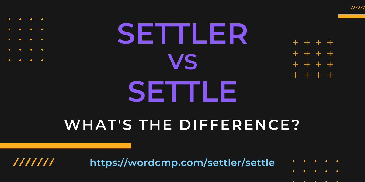 Difference between settler and settle