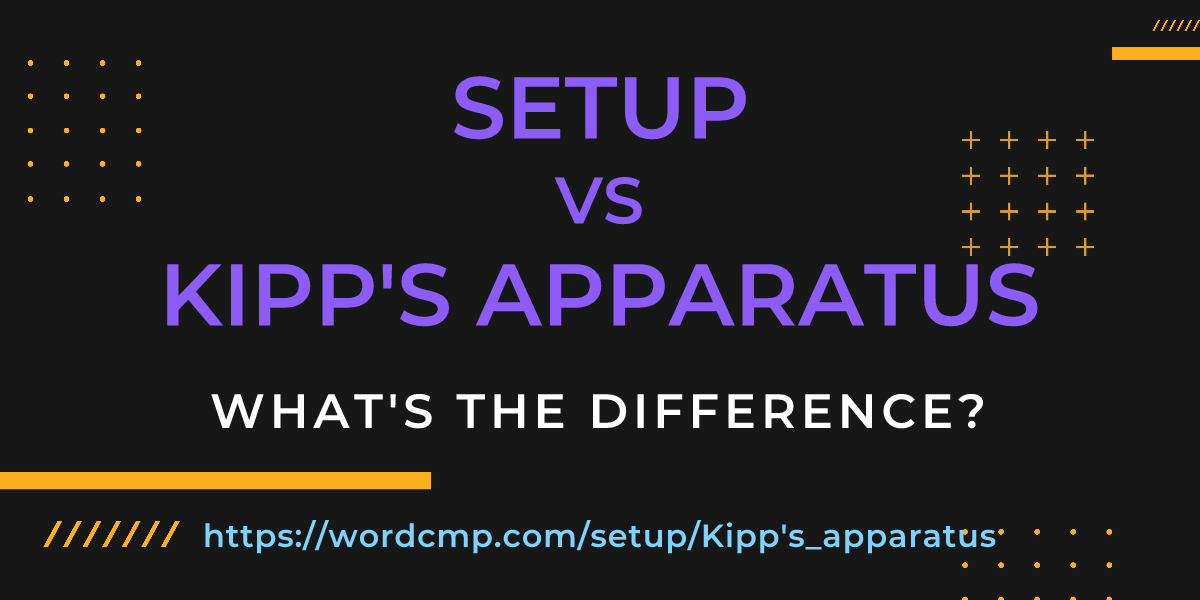 Difference between setup and Kipp's apparatus