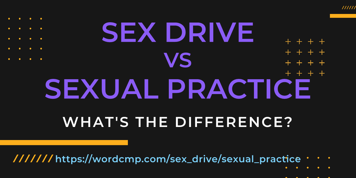 Difference between sex drive and sexual practice