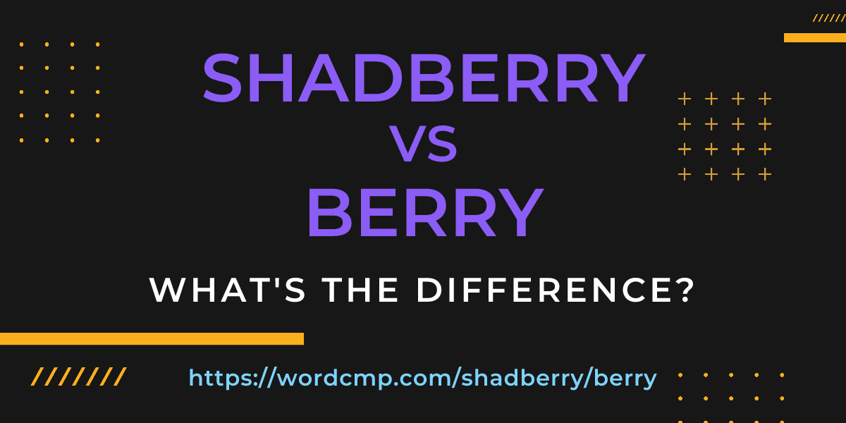Difference between shadberry and berry