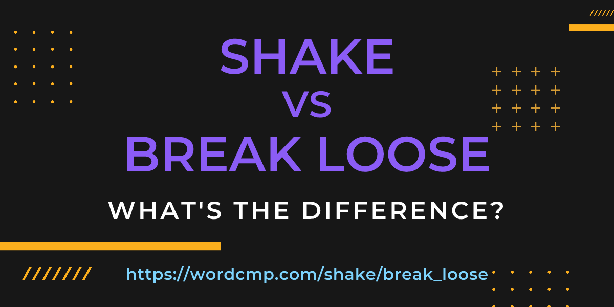 Difference between shake and break loose