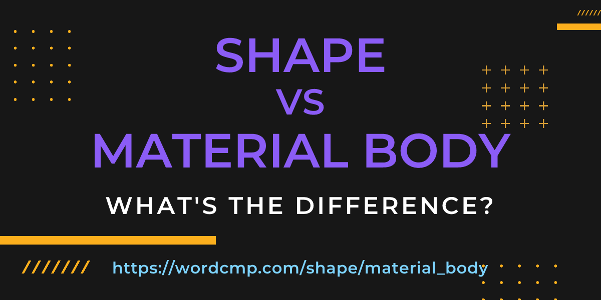 Difference between shape and material body