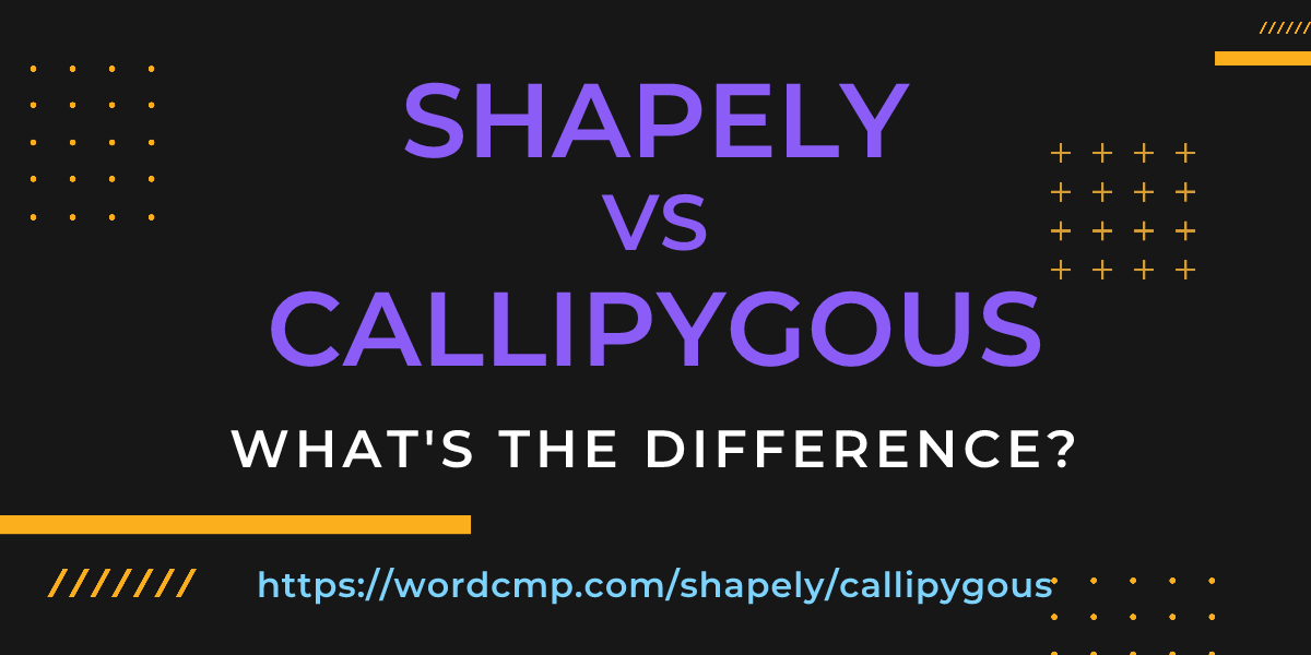 Difference between shapely and callipygous