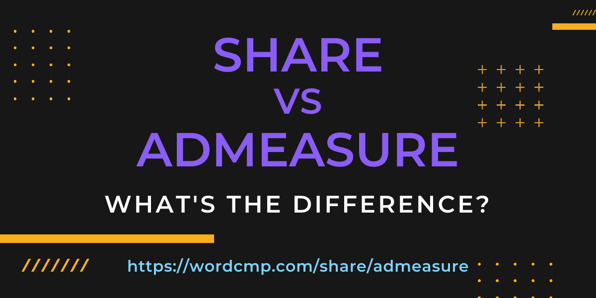 Difference between share and admeasure