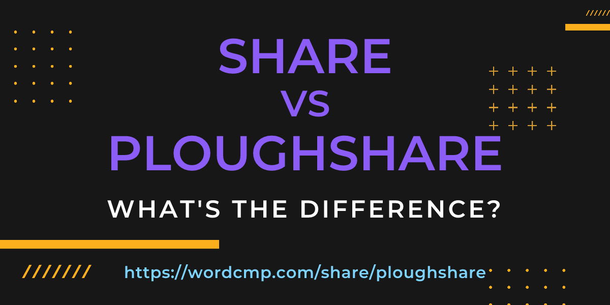 Difference between share and ploughshare