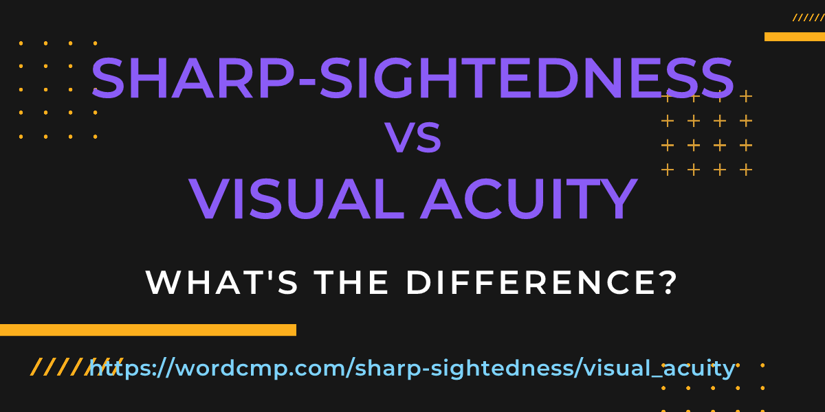 Difference between sharp-sightedness and visual acuity