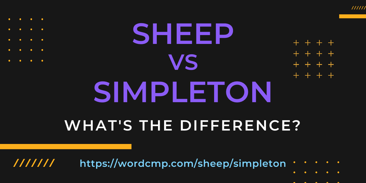Difference between sheep and simpleton