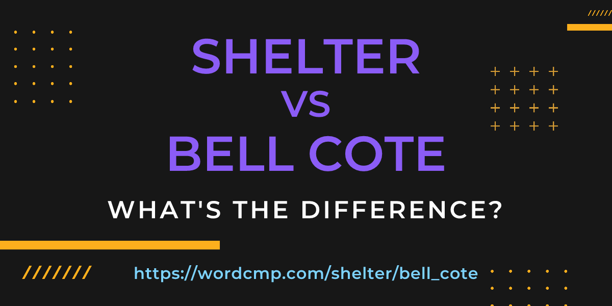 Difference between shelter and bell cote