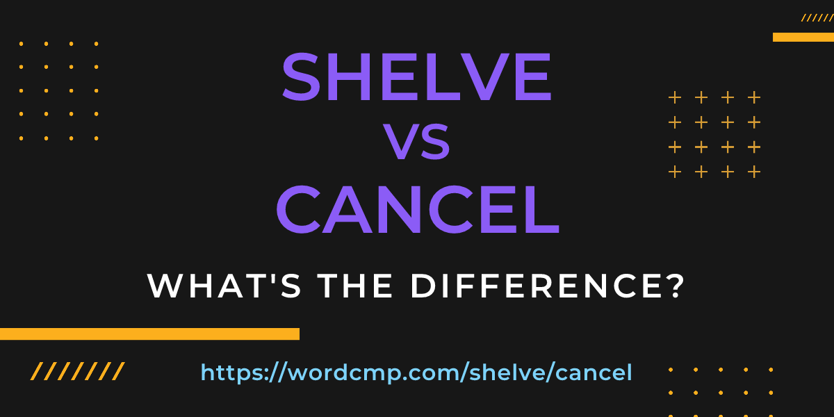 Difference between shelve and cancel