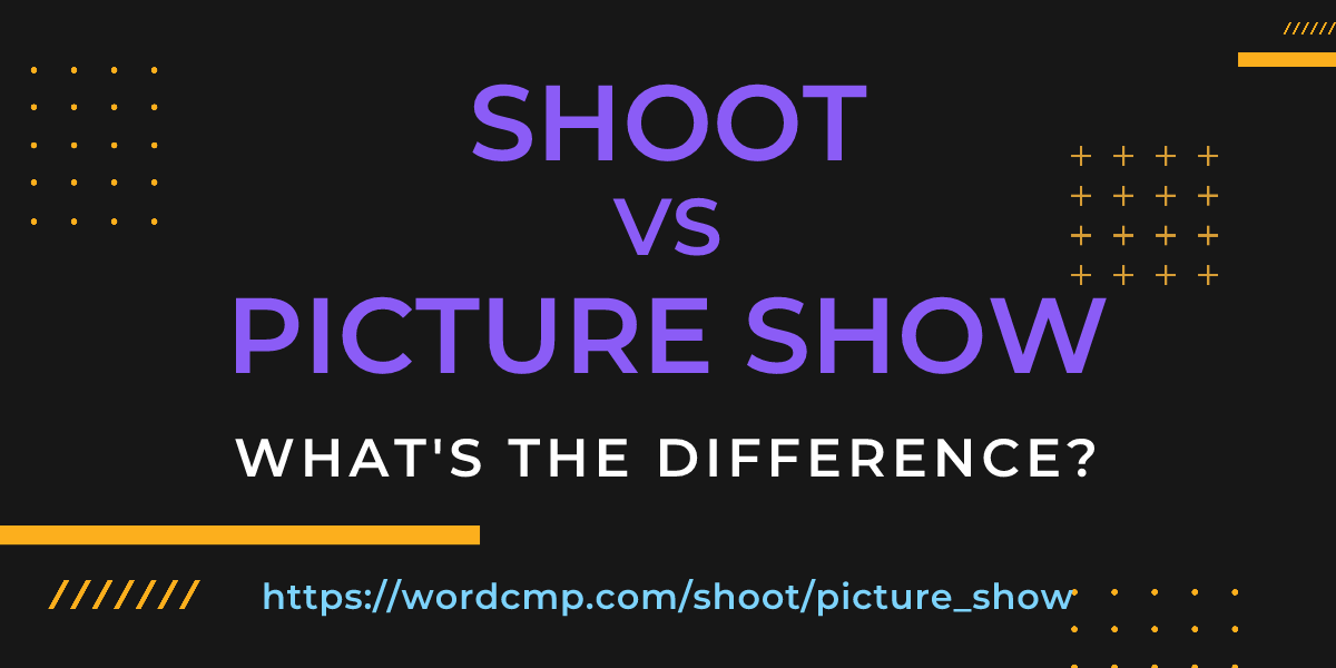 Difference between shoot and picture show