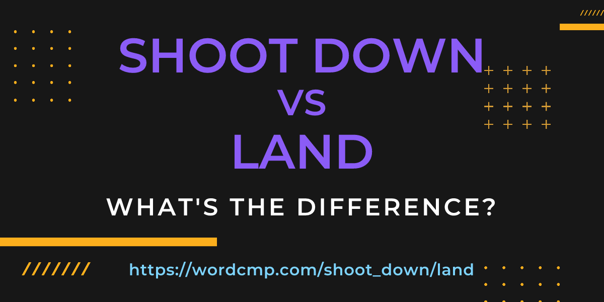 Difference between shoot down and land