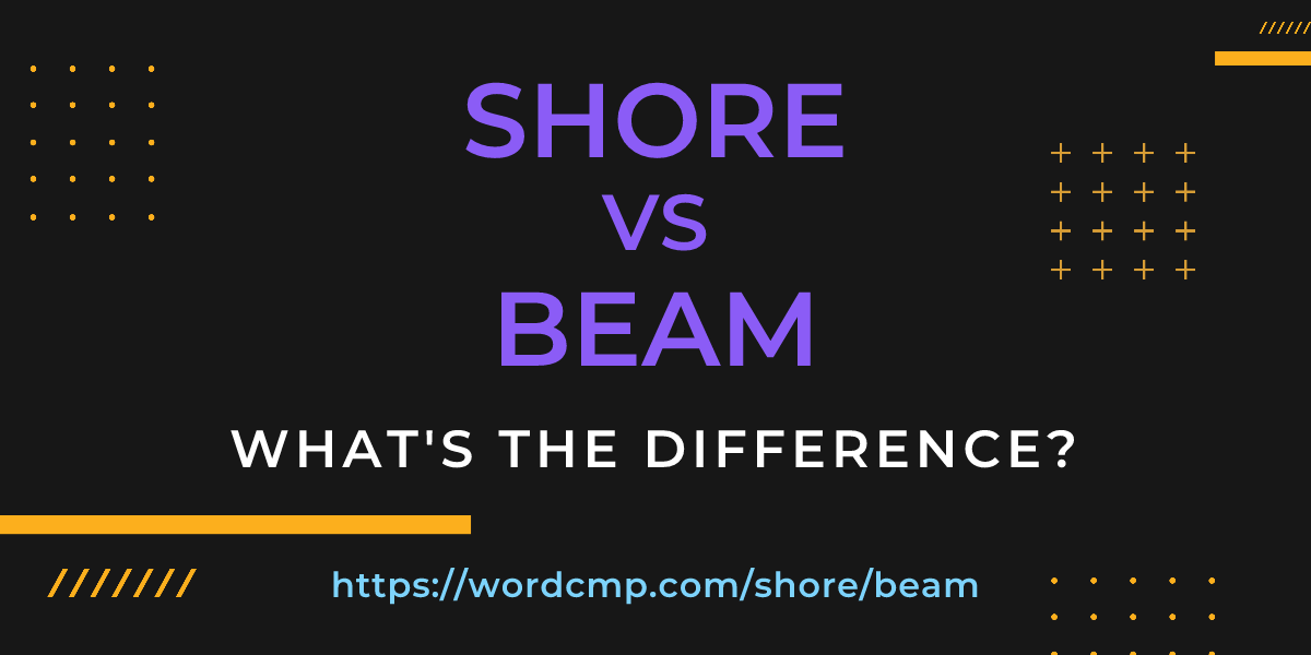 Difference between shore and beam