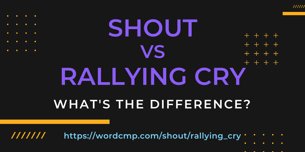 Difference between shout and rallying cry