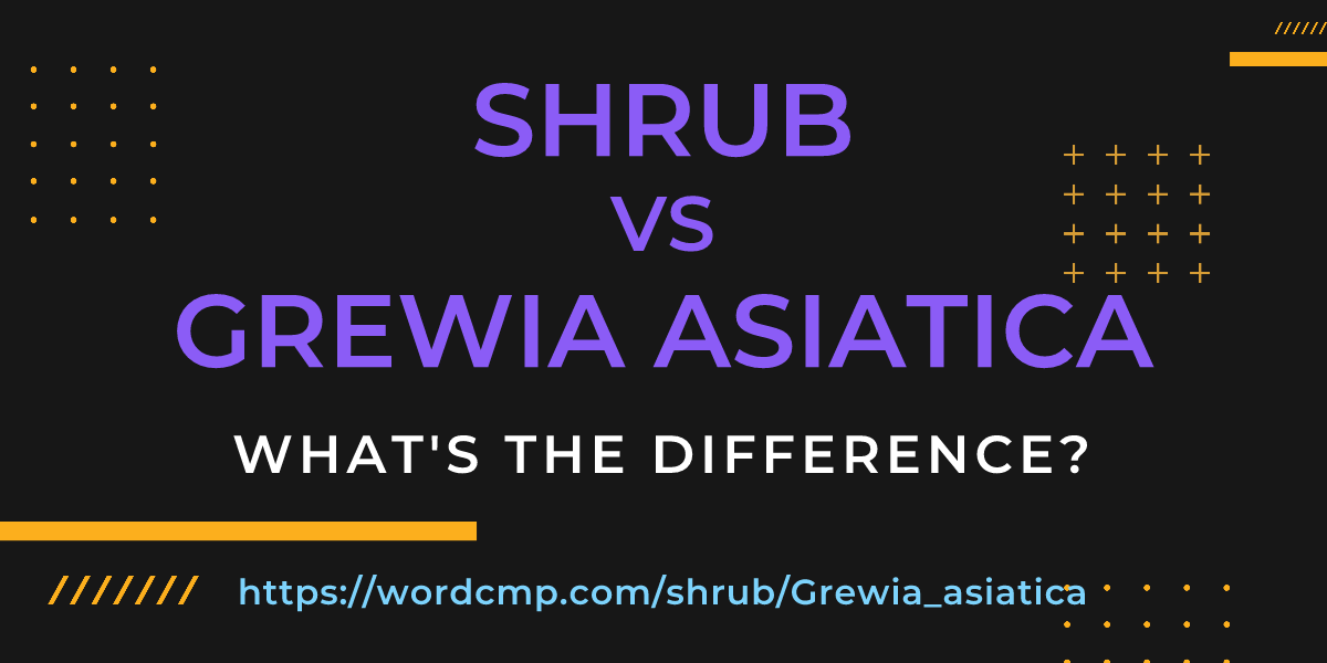 Difference between shrub and Grewia asiatica
