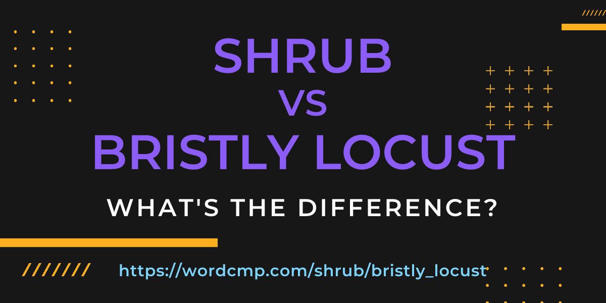 Difference between shrub and bristly locust