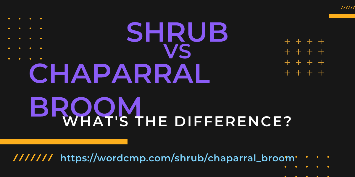 Difference between shrub and chaparral broom