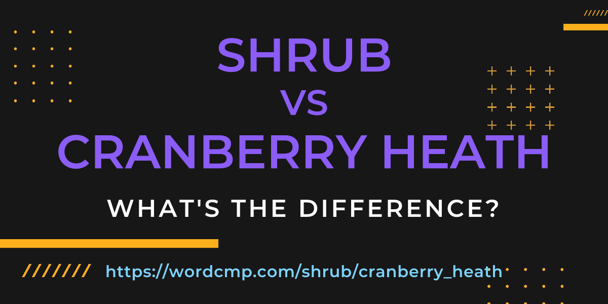 Difference between shrub and cranberry heath