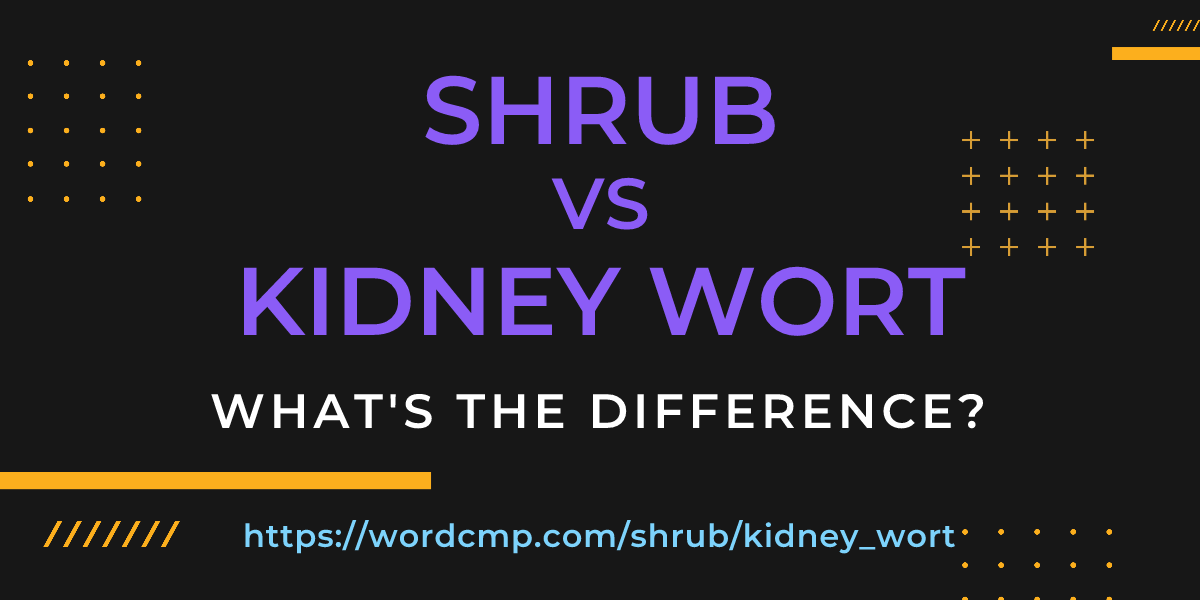 Difference between shrub and kidney wort