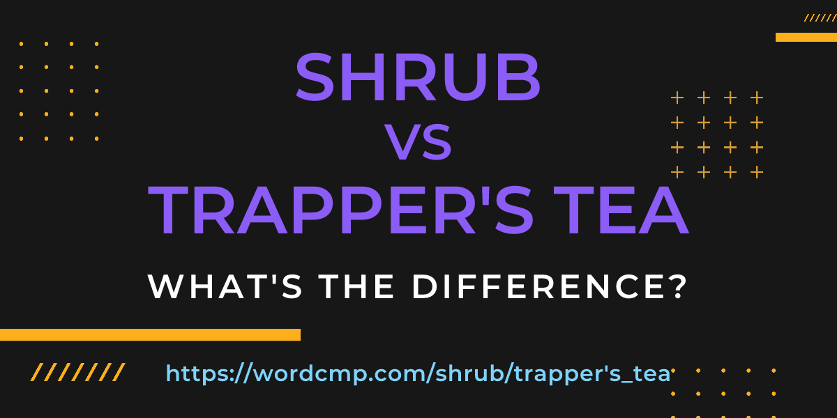 Difference between shrub and trapper's tea