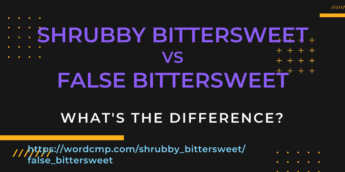 Difference between shrubby bittersweet and false bittersweet