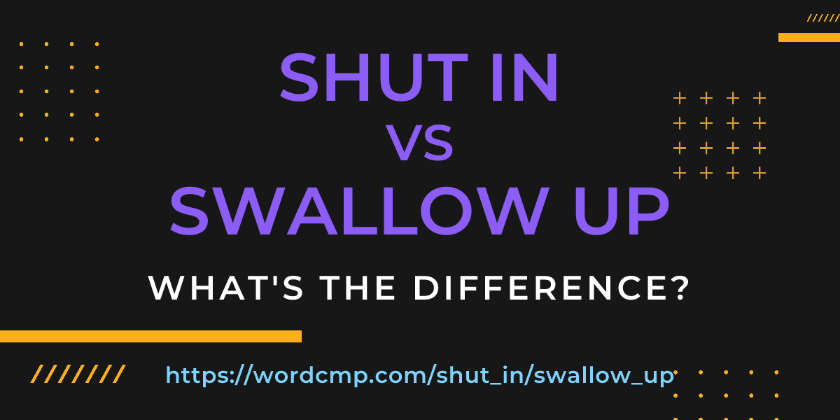 Difference between shut in and swallow up