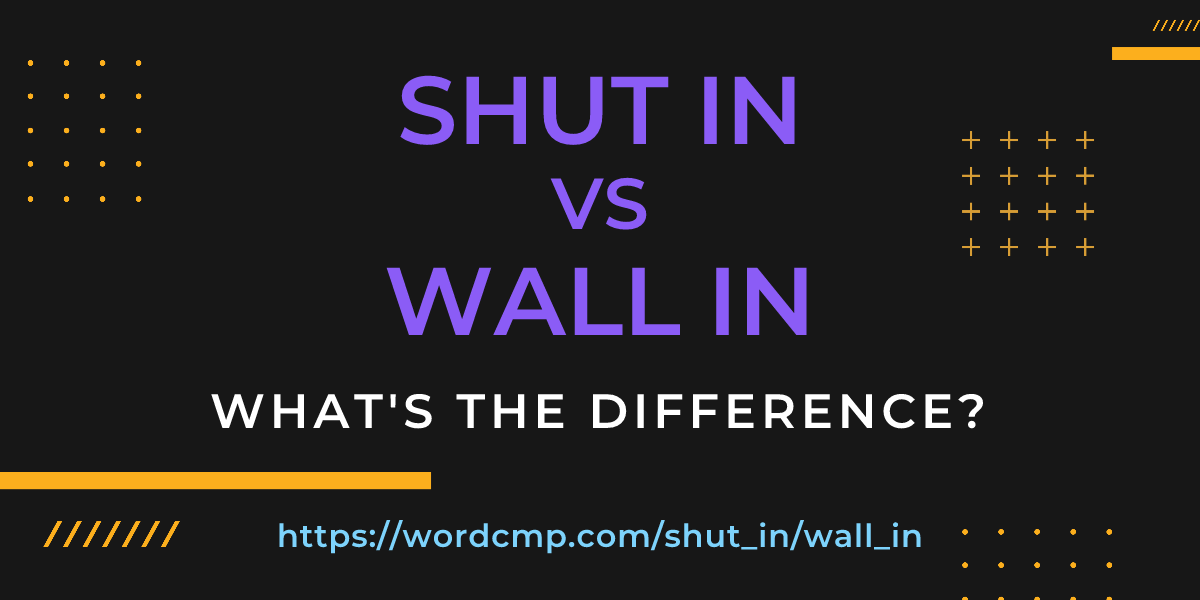 Difference between shut in and wall in