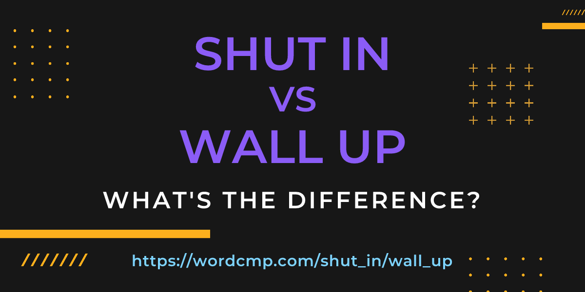 Difference between shut in and wall up