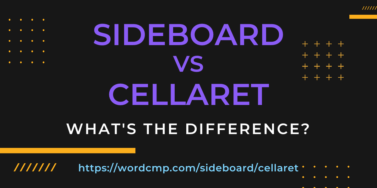 Difference between sideboard and cellaret