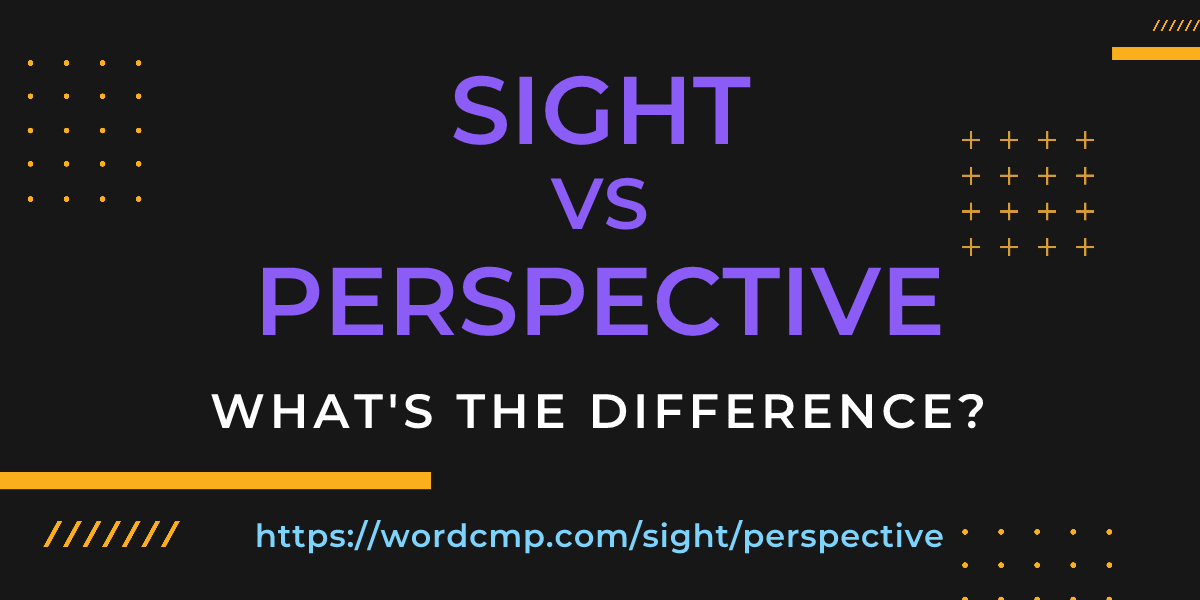 Difference between sight and perspective