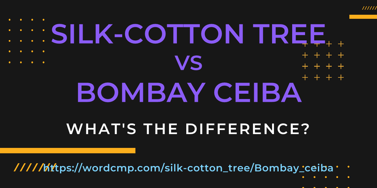 Difference between silk-cotton tree and Bombay ceiba