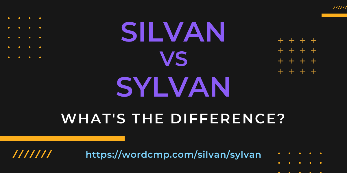 Difference between silvan and sylvan