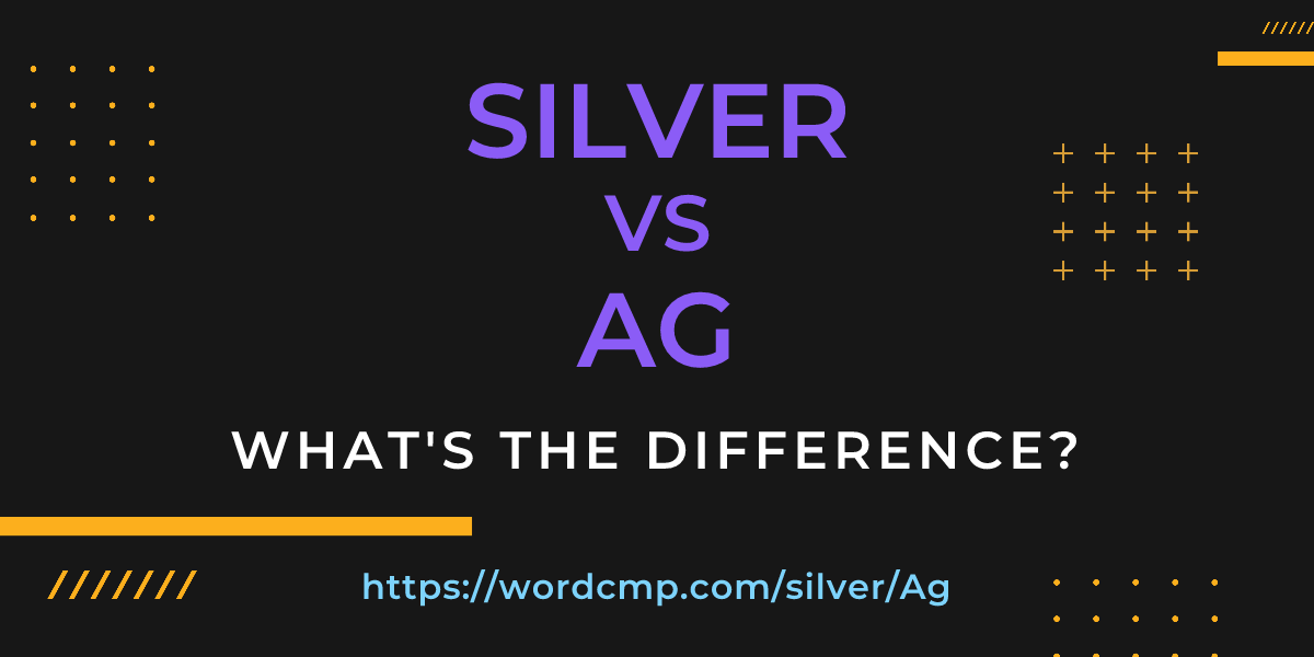 Difference between silver and Ag
