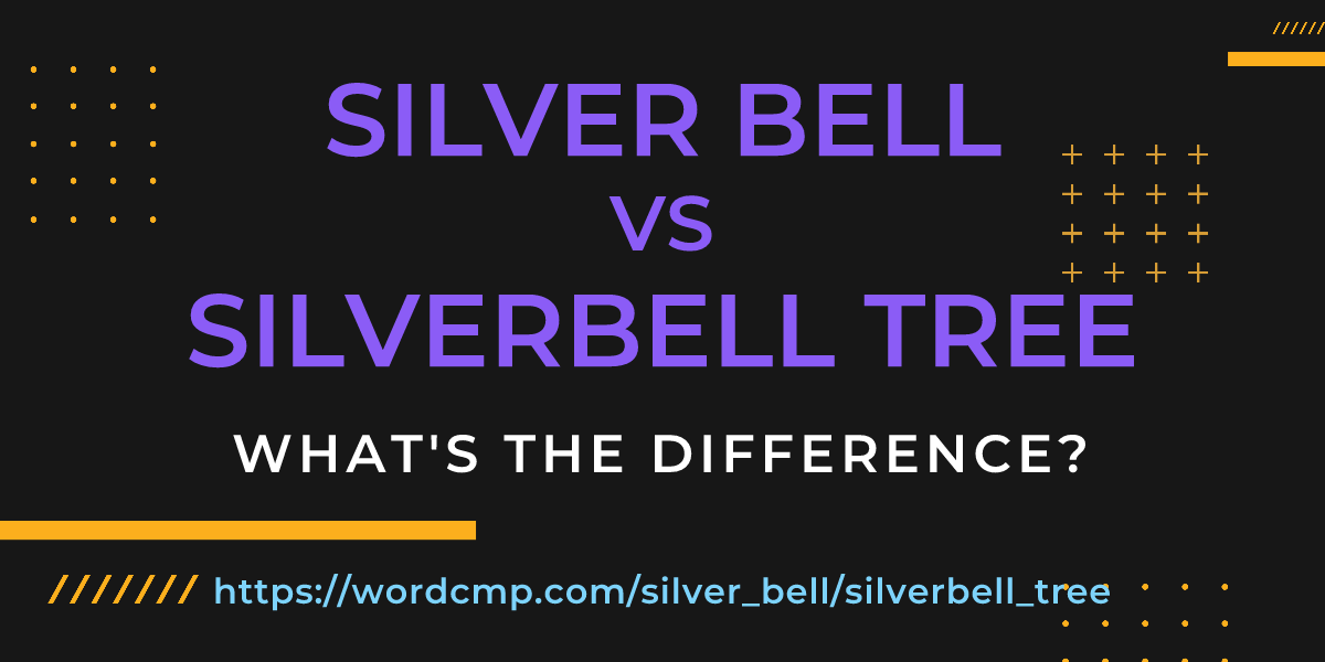 Difference between silver bell and silverbell tree