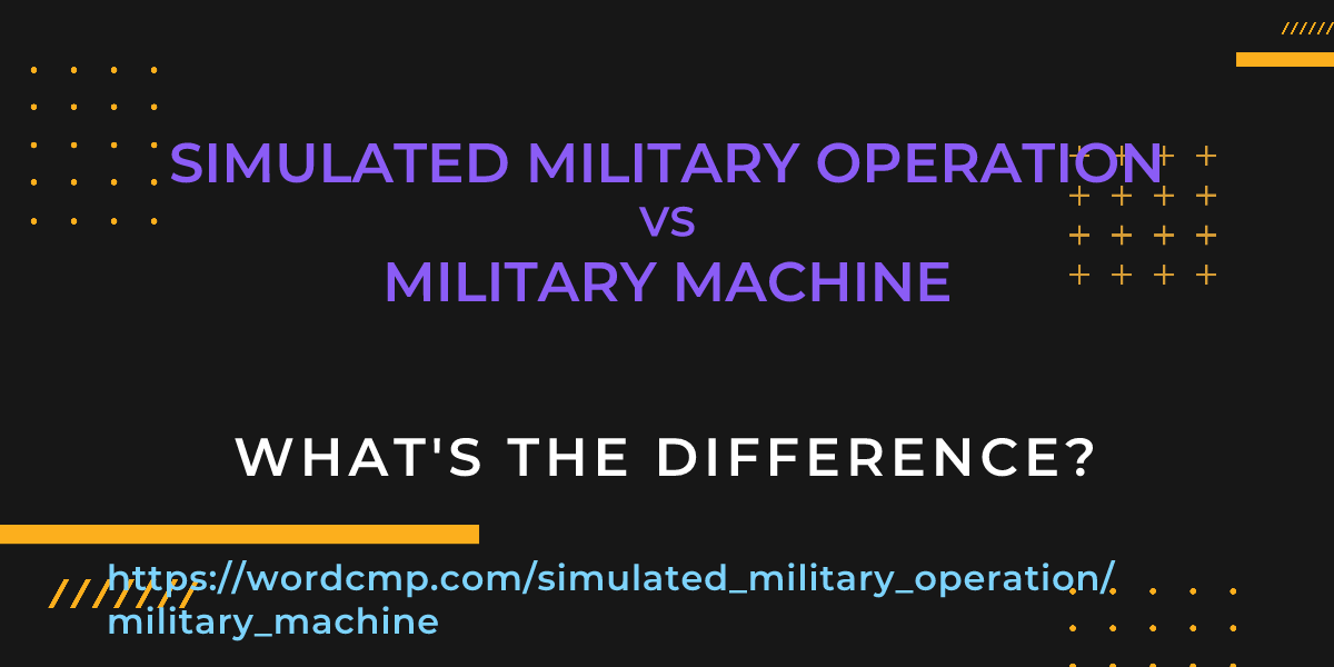 Difference between simulated military operation and military machine