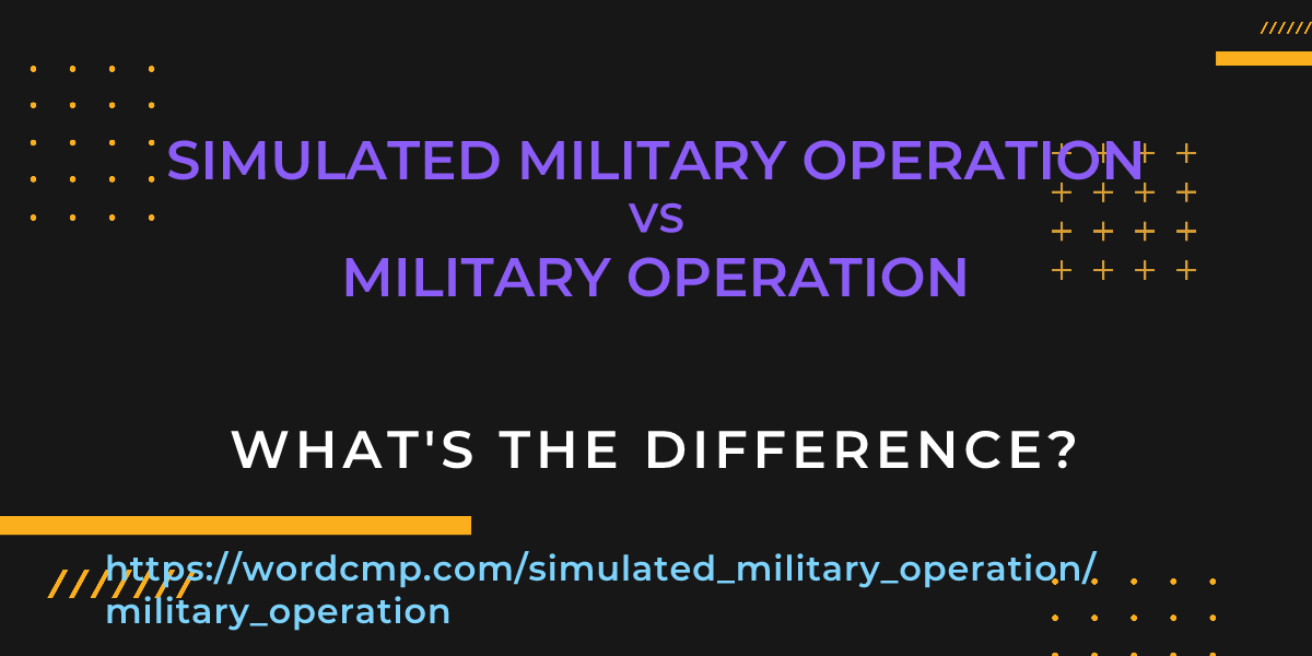 Difference between simulated military operation and military operation